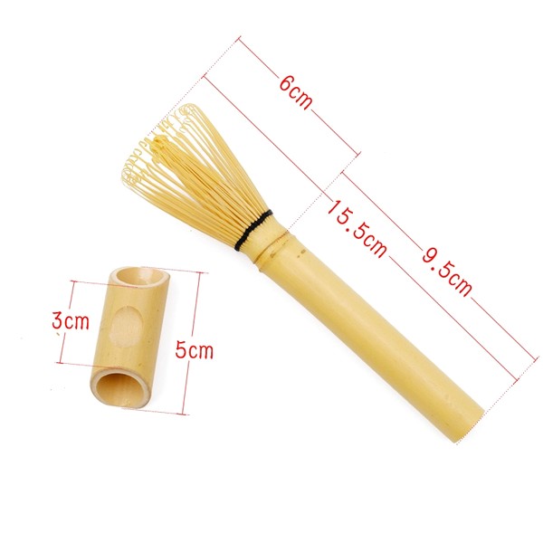 Bamboo Matcha Whisk – Purple&White Bamboo Long Handle 80 Prong
